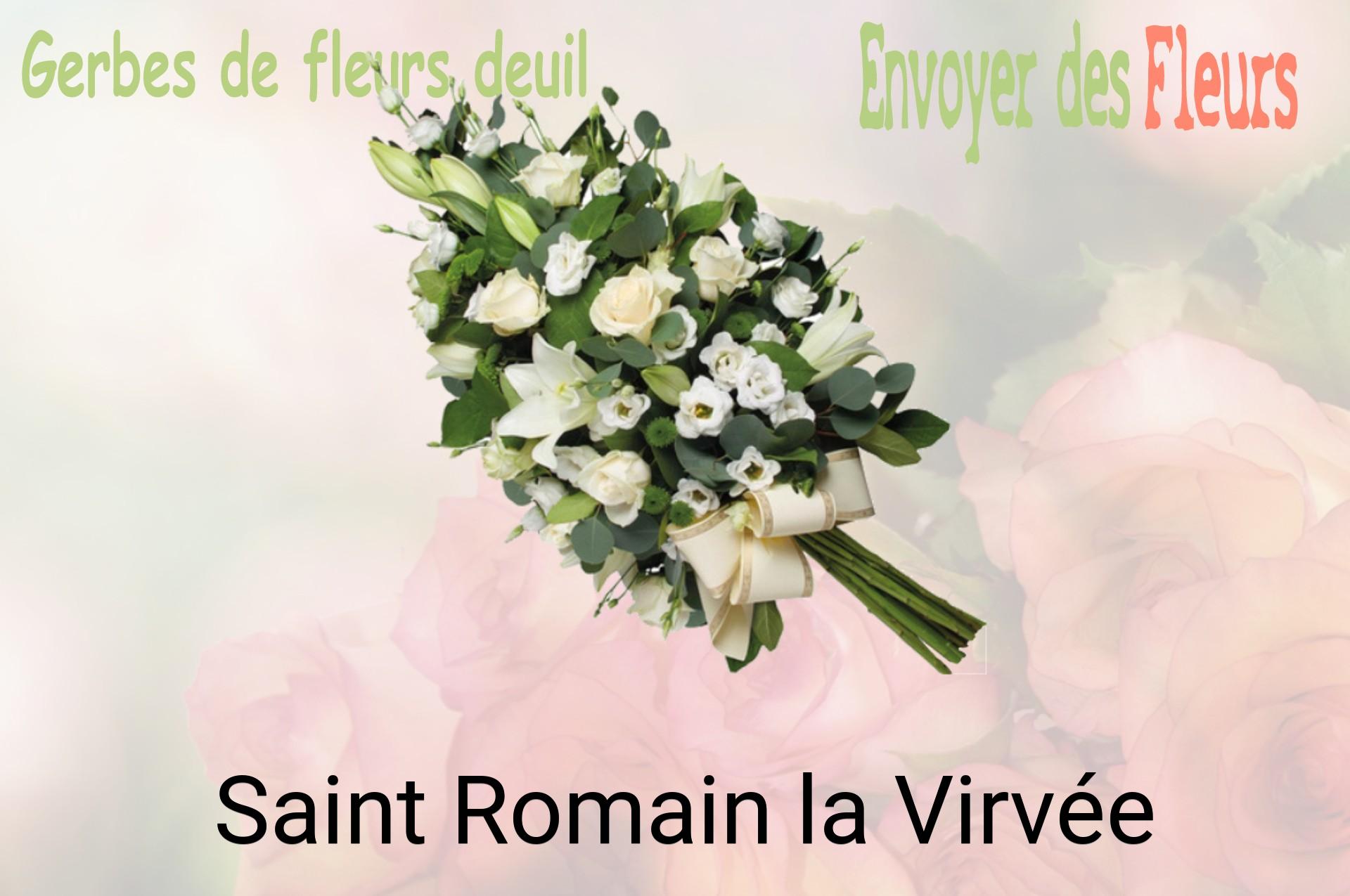 Gerbe de fleurs de deuil livrée à Saint-Romain-la-Virvée